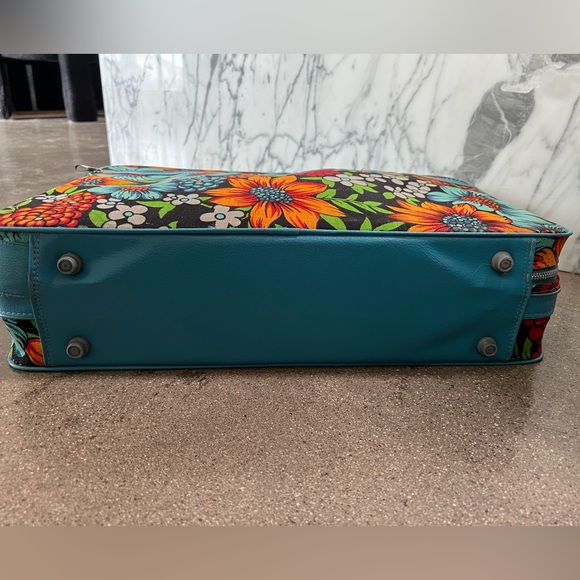Vintage Daisy luggage retro luggage Floral print overnight bag vintage suitcase - Picture 9 of 11